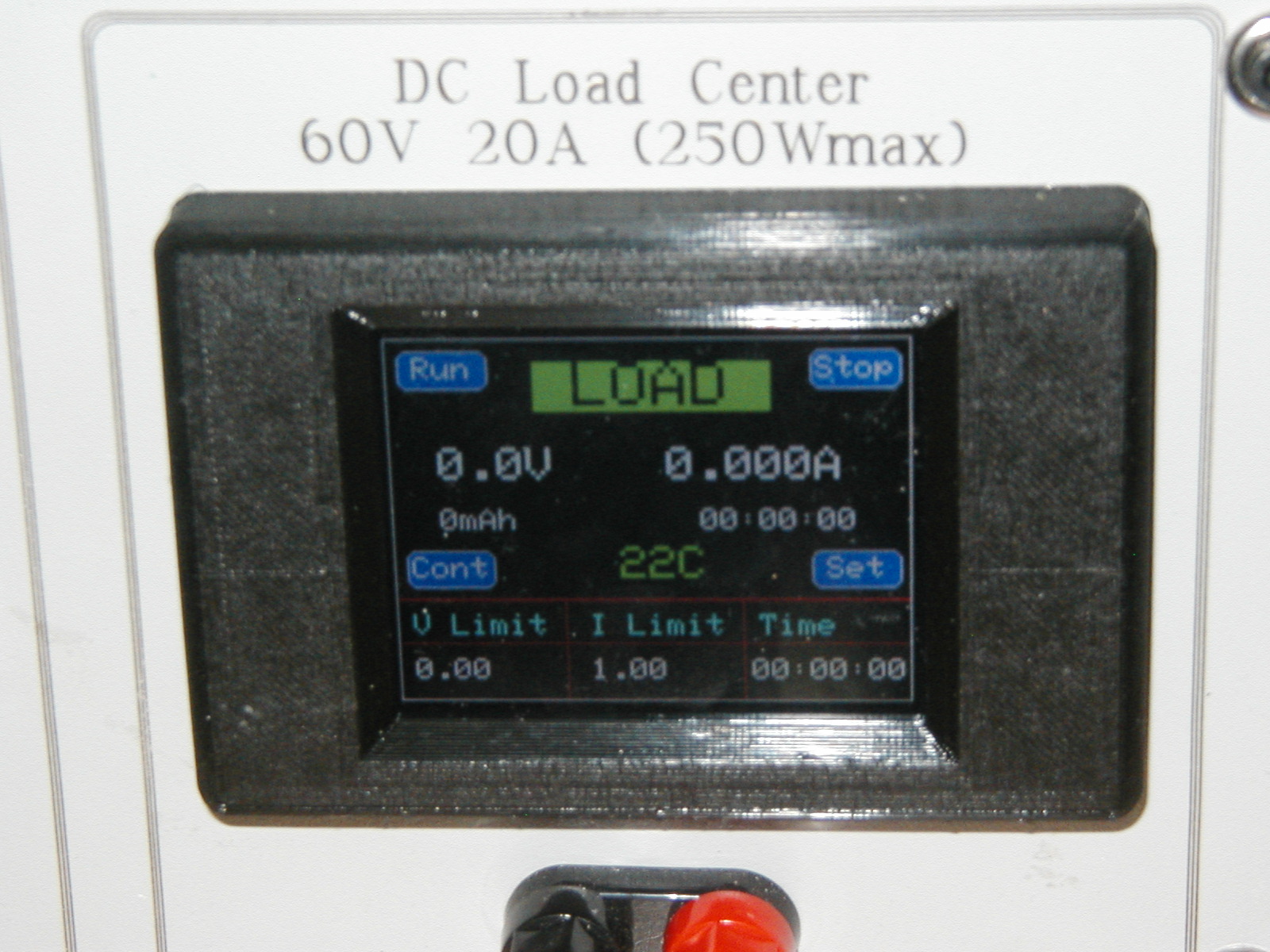 dc load run display